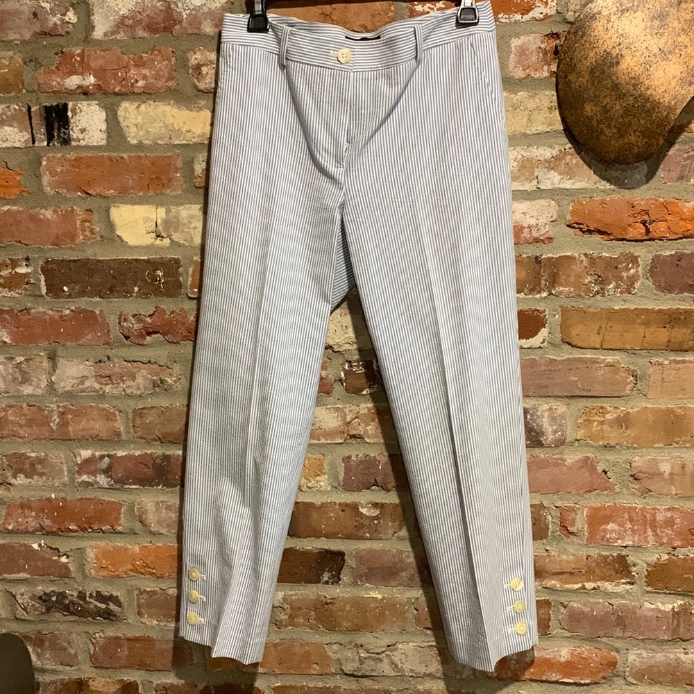 Talbots Seersucker Ankle Pants